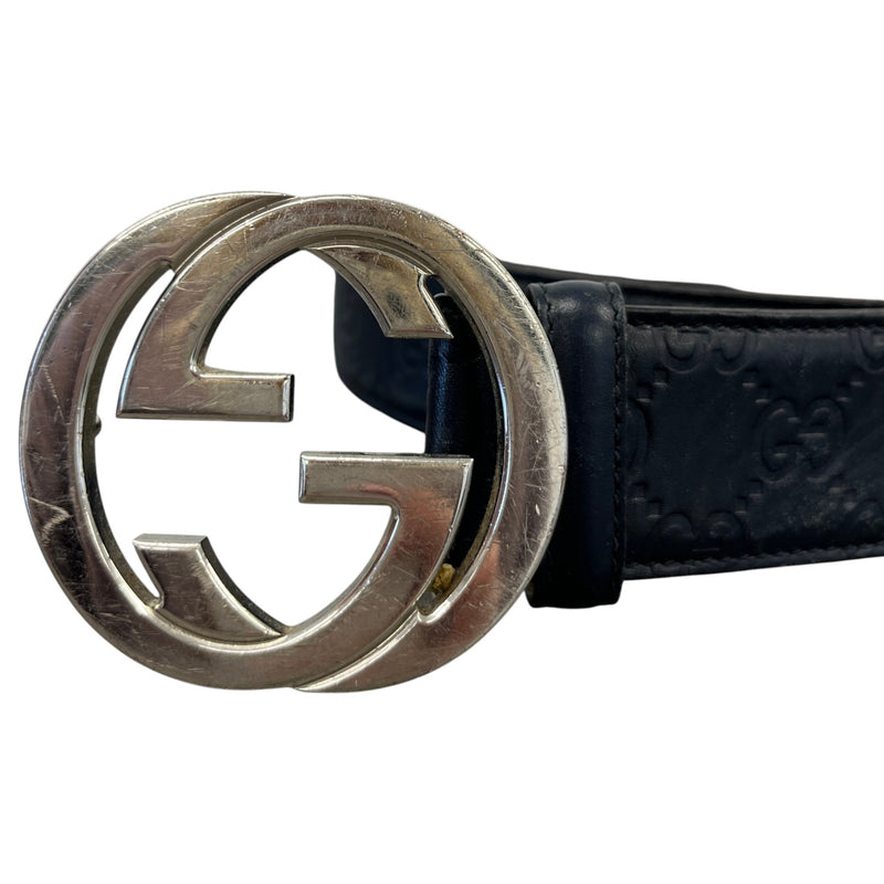 Men's Interlocking G Belt Black Size 32"