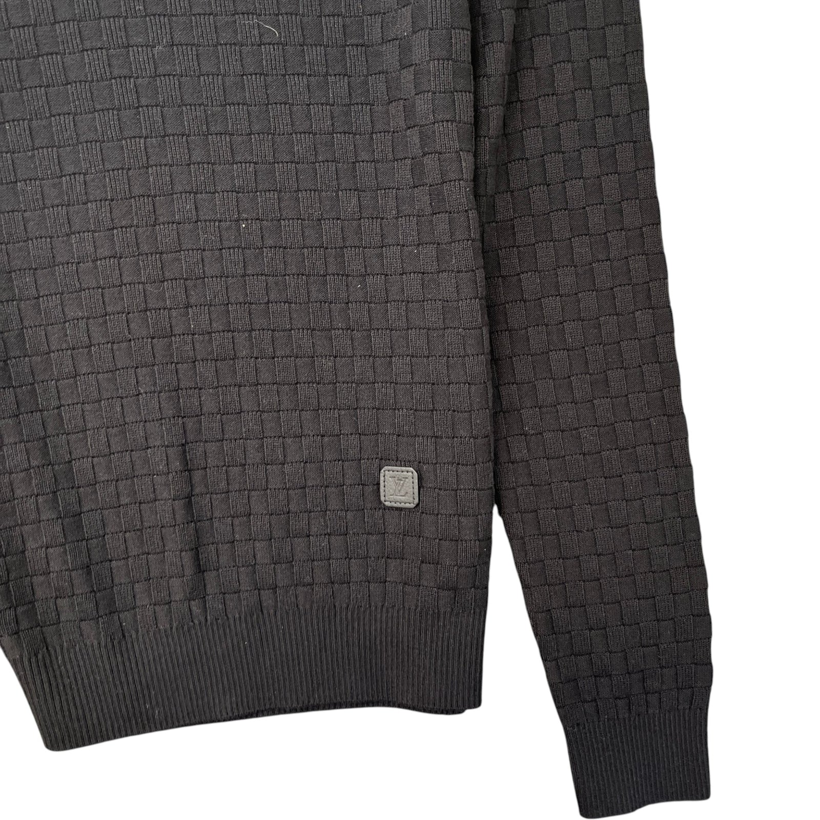 Men's Damier Signature Crewneck Jumper Black Size S - Photo 5