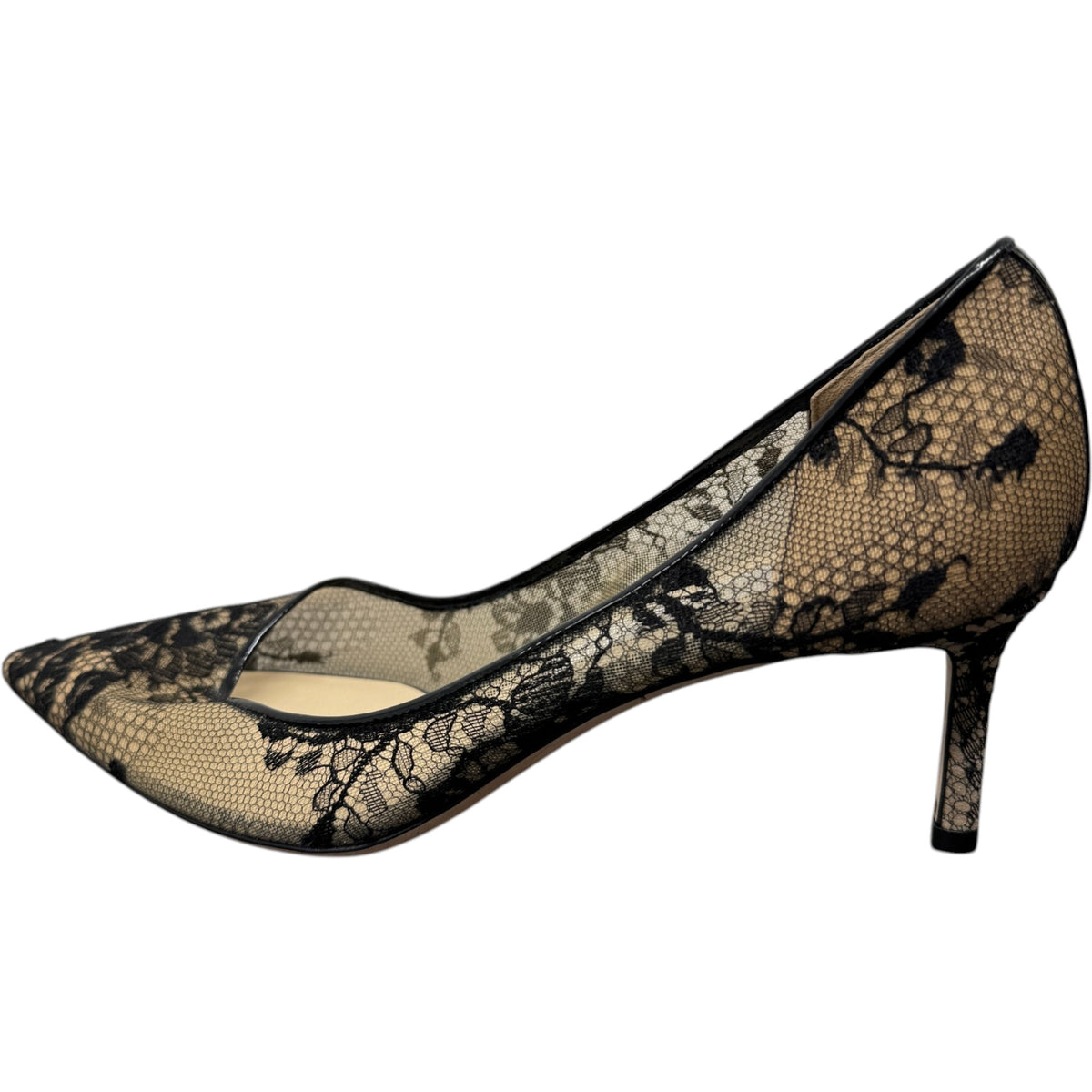 Women's Floral Lace Pointed Toe Heels Black Size UK 6.5 / EU 39.5 - Photo 4