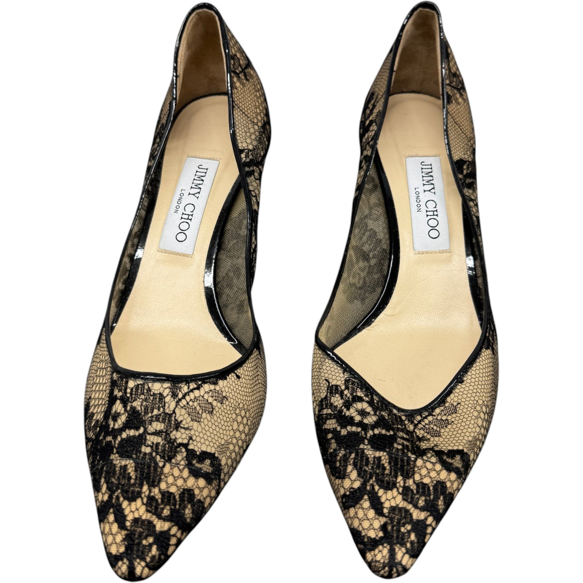 Women's Floral Lace Pointed Toe Heels Black Size UK 6.5 / EU 39.5 - Photo 6
