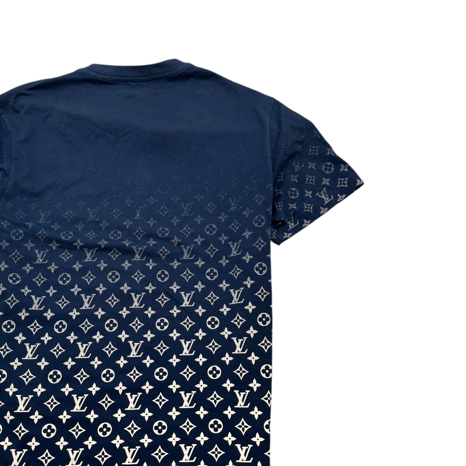 Men's Monogram Gradient T-Shirt Navy Size L - Photo 4