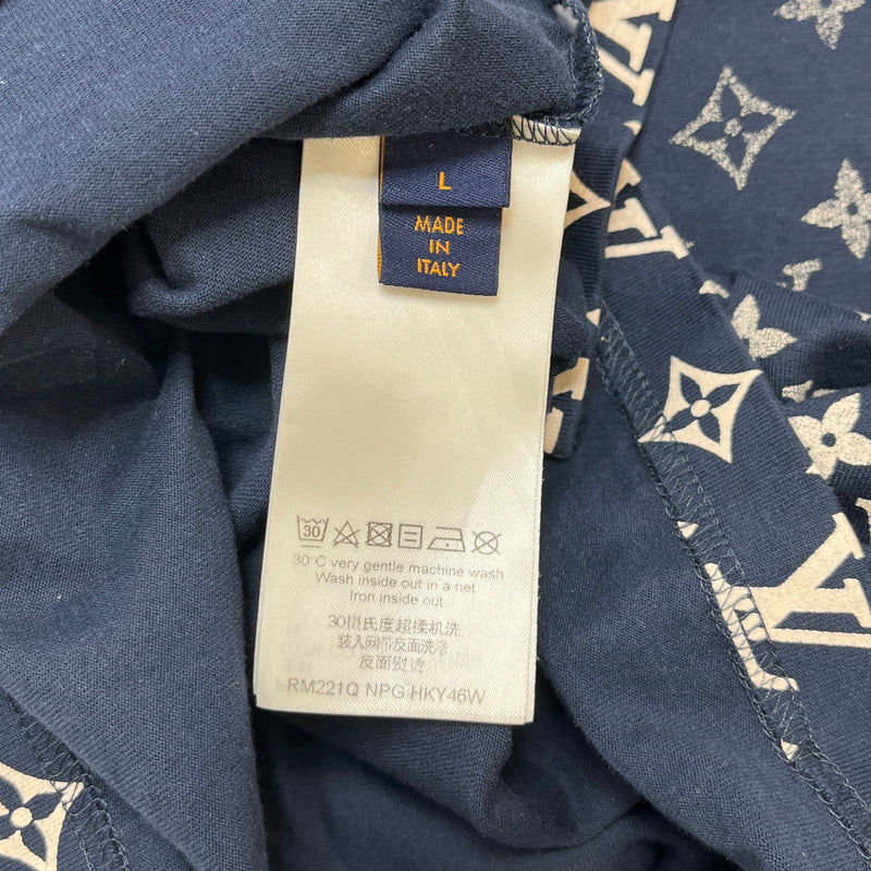 Men's Monogram Gradient T-Shirt Navy Size L