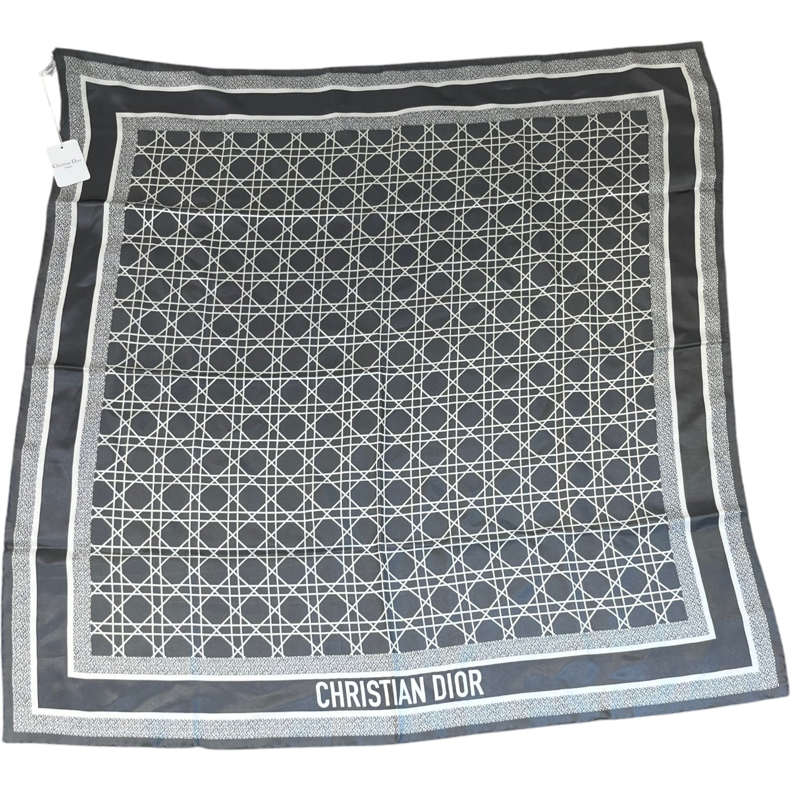 Women's Cannage 90 Square Scarf Grey - Photo 1