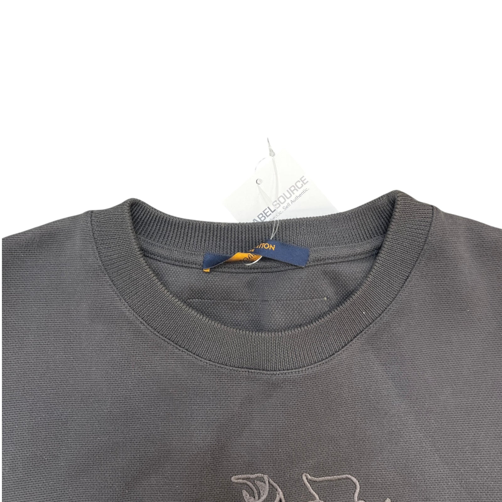 Men's Embroidered Logo T-Shirt Charcoal Size XS - Photo 4