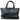 Women's Logo Debossed Leather Tote Handbag Black