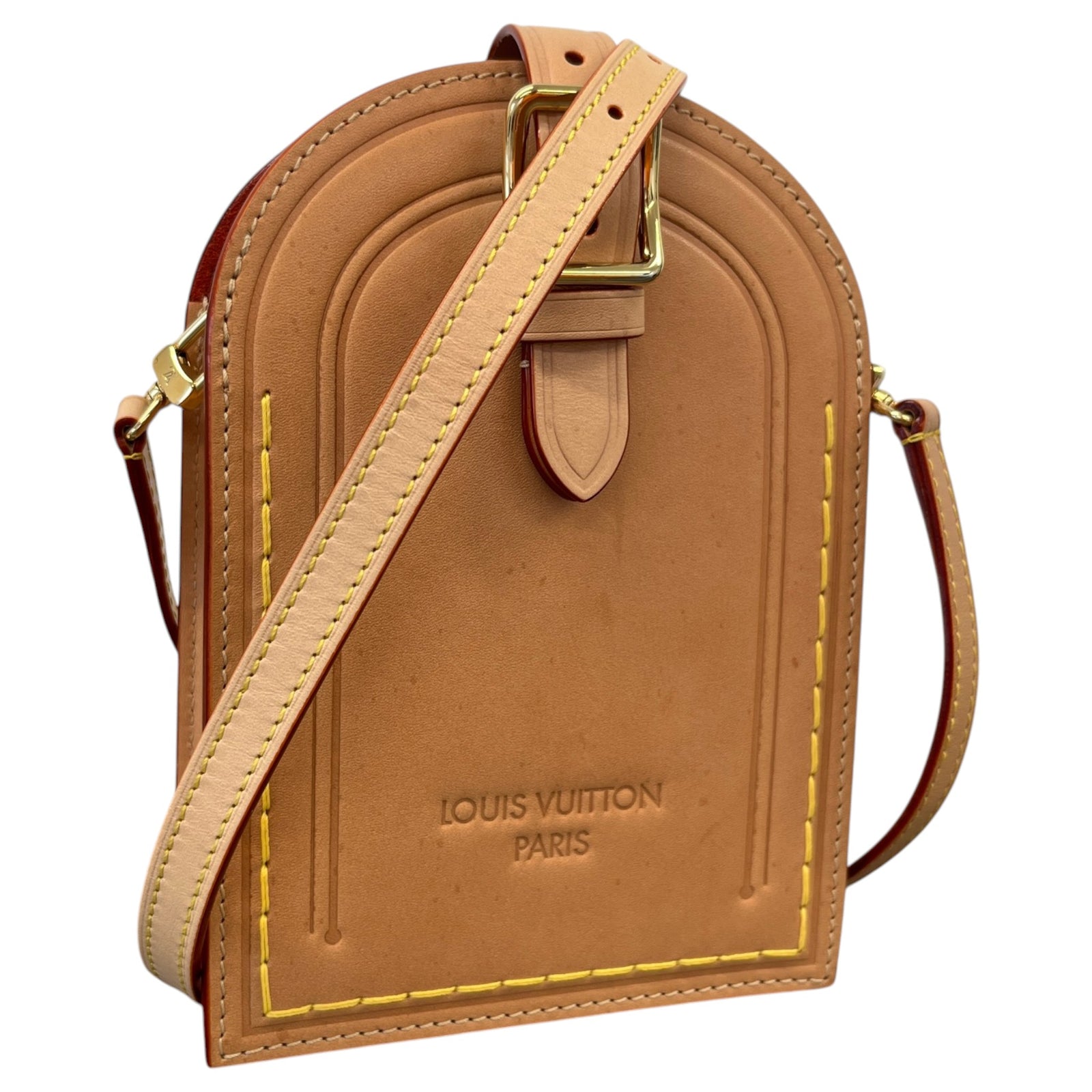 Women's Name Tag XL Crossbody Bag Beige - Photo 4