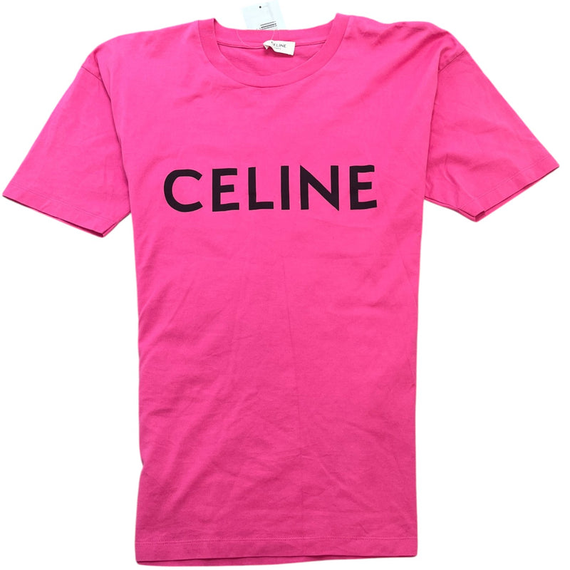Men's Logo Print T-Shirt Pink Size XS