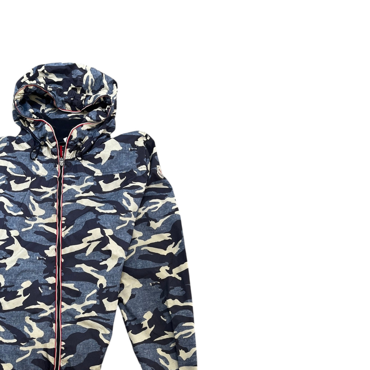 Men's Nath Camo Print Windbreaker Blue Size 2 / M - Photo 3