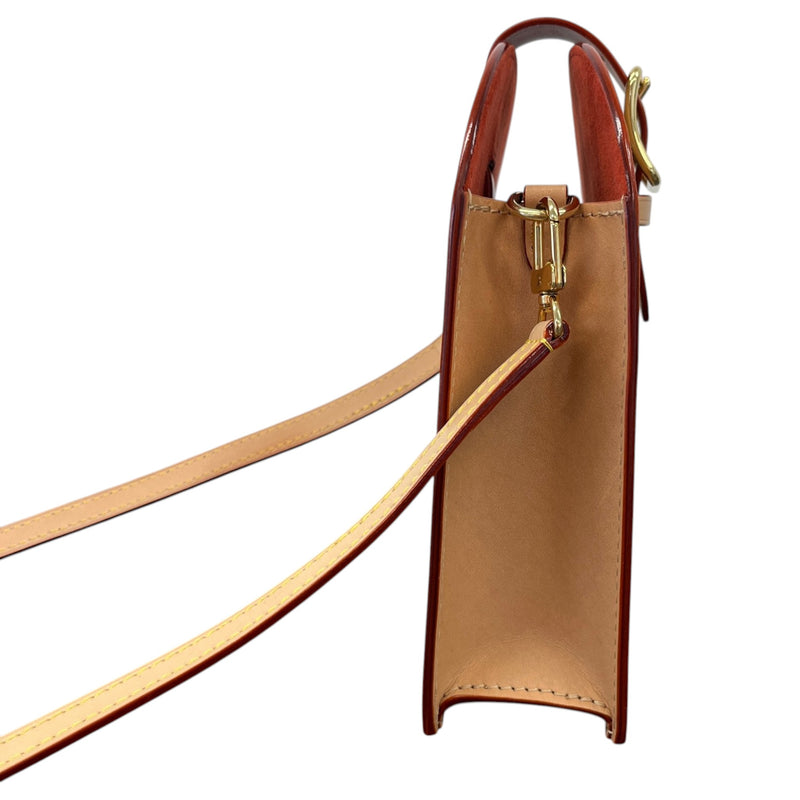 Women's Name Tag XL Crossbody Bag Beige