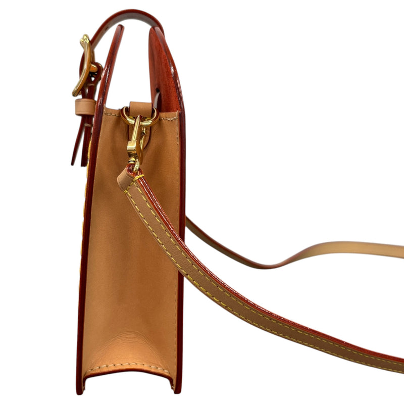 Women's Name Tag XL Crossbody Bag Beige