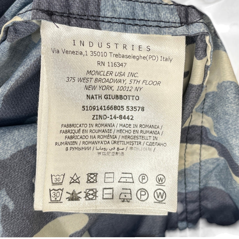Men's Nath Camo Print Windbreaker Blue Size 2 / M