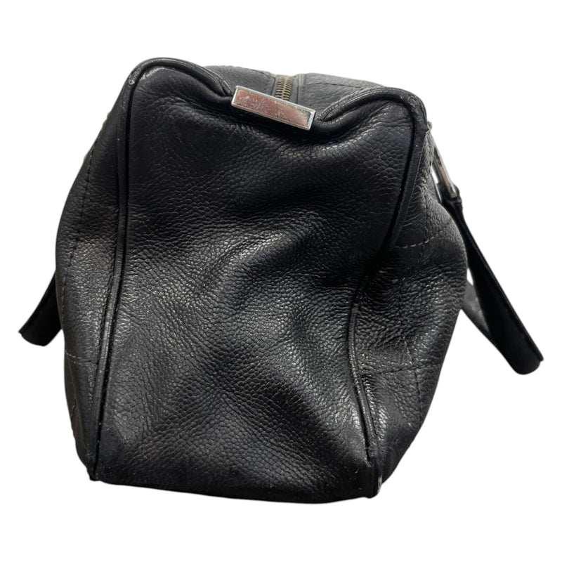 Women's Lambskin Chocolate Bar Boston Bag Black