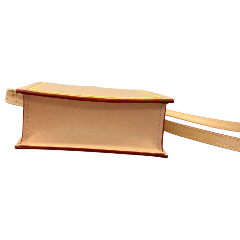 Women's Name Tag XL Crossbody Bag Beige