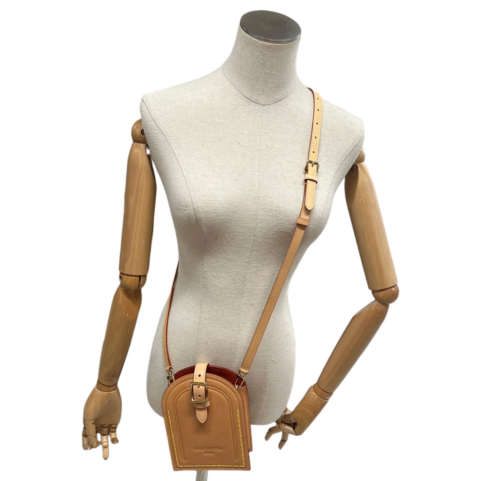 Women's Name Tag XL Crossbody Bag Beige - Photo 2