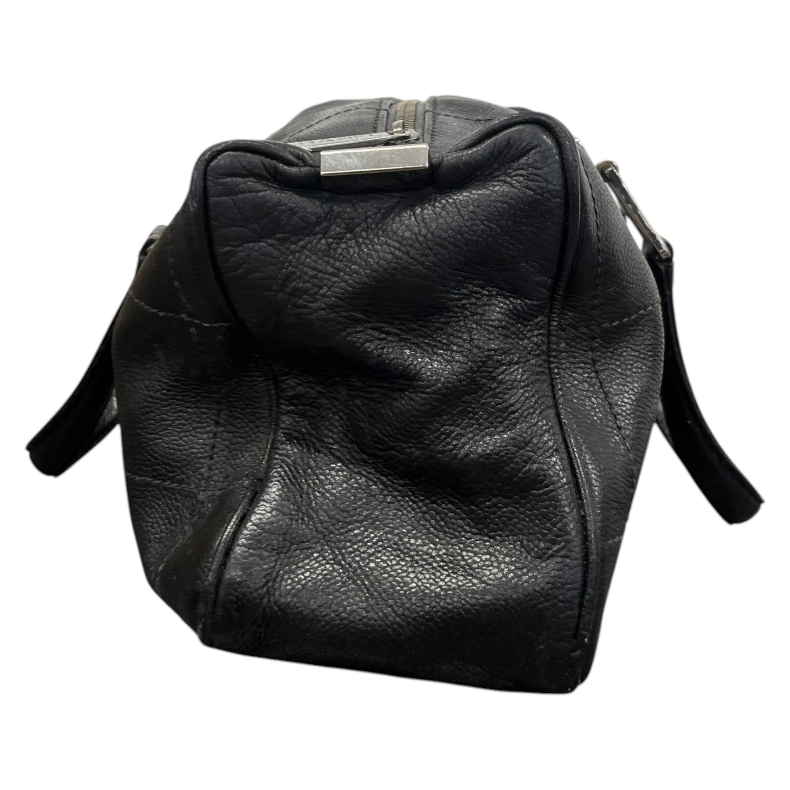 Women's Lambskin Chocolate Bar Boston Bag Black - Photo 7