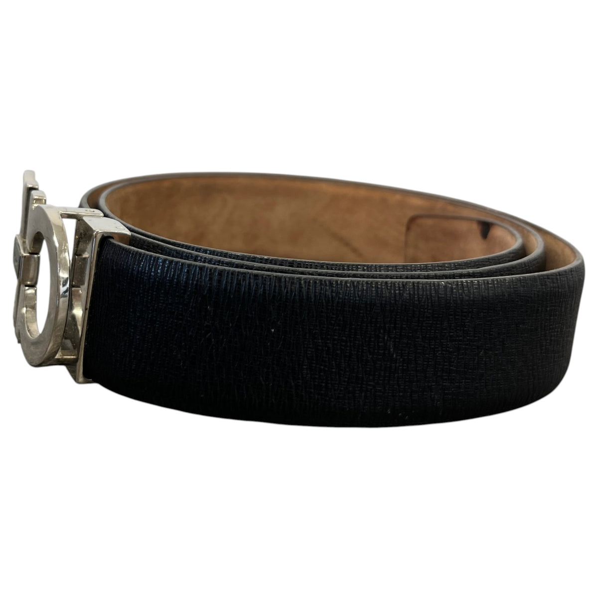 Men's Adjustable Reversible Gancini Belt Black Size 34" - Photo 3
