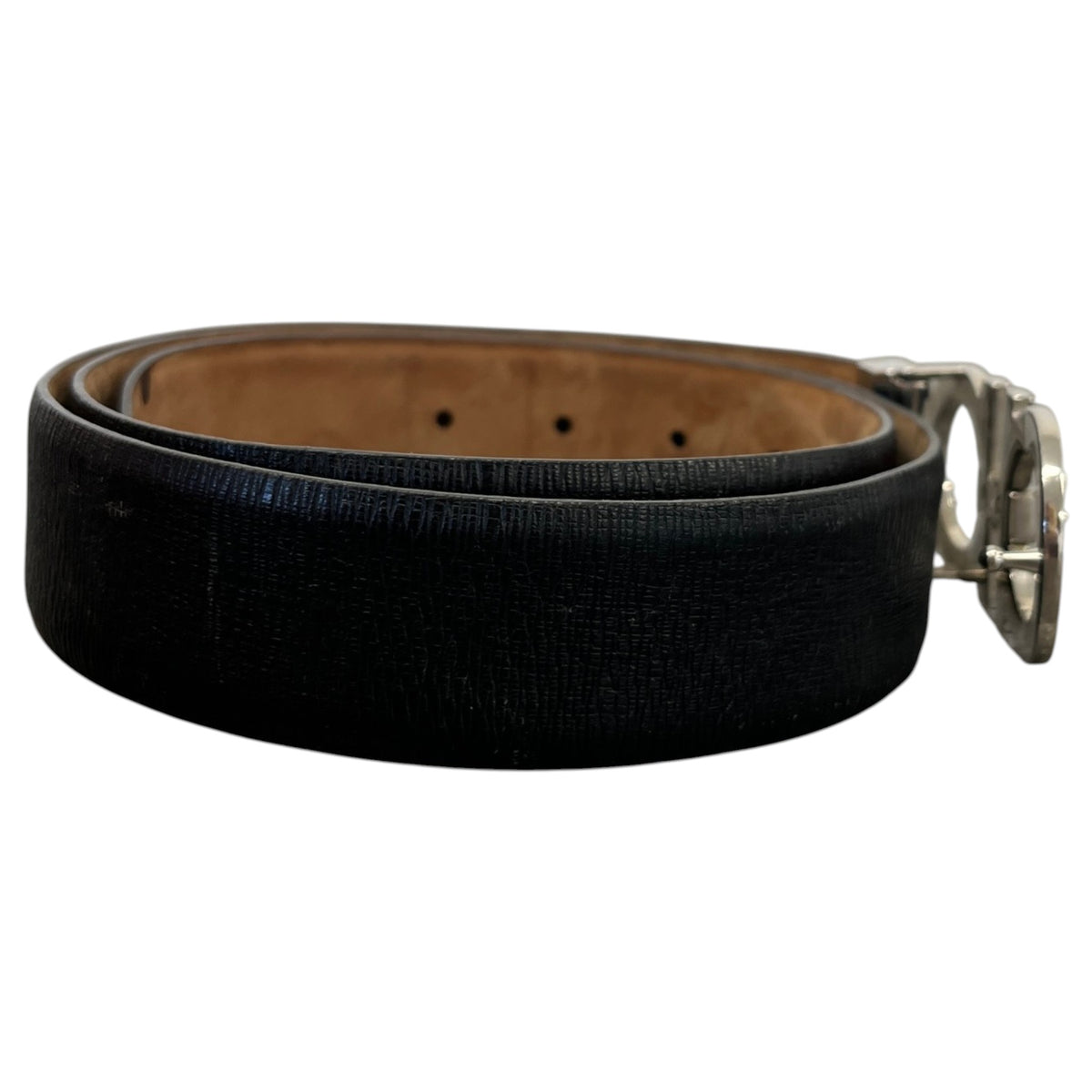 Men's Adjustable Reversible Gancini Belt Black Size 34" - Photo 4