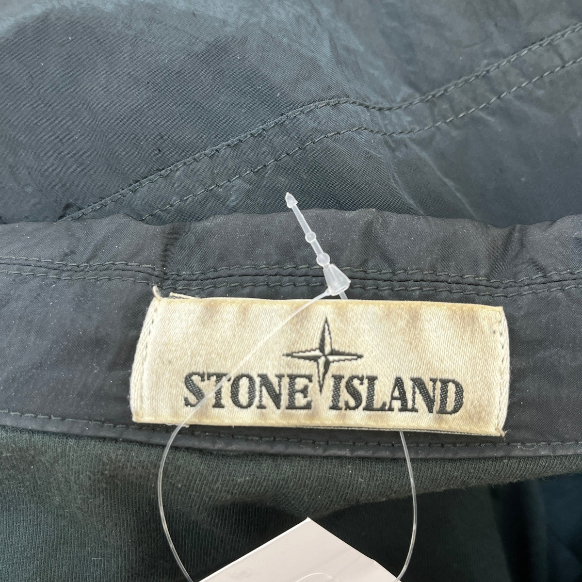 Men's Nylon Applique Logo OverShirt Khaki Size S - Photo 5