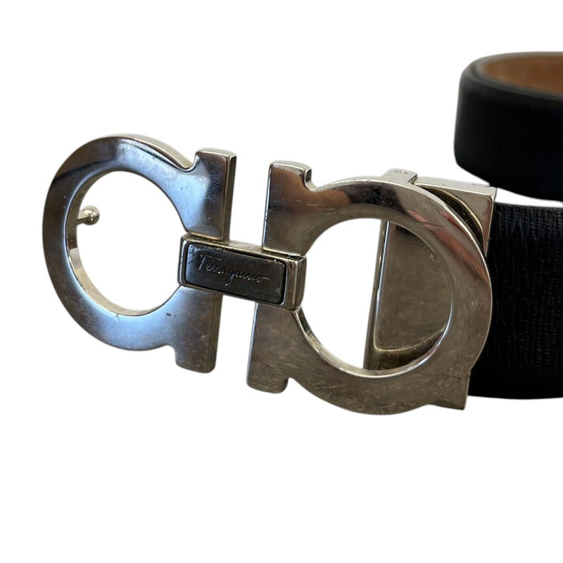 Men's Adjustable Reversible Gancini Belt Black Size 34"