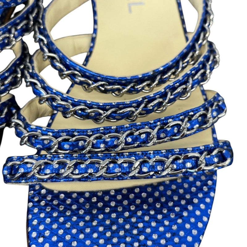 Women's Polka Dot Chain Sandals Blue Size EU 36.5 / UK 3.5