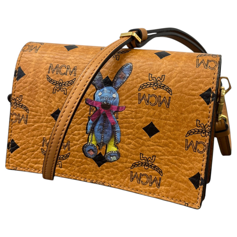 Women's Visetos Rabbit Crossbody Bag Brown