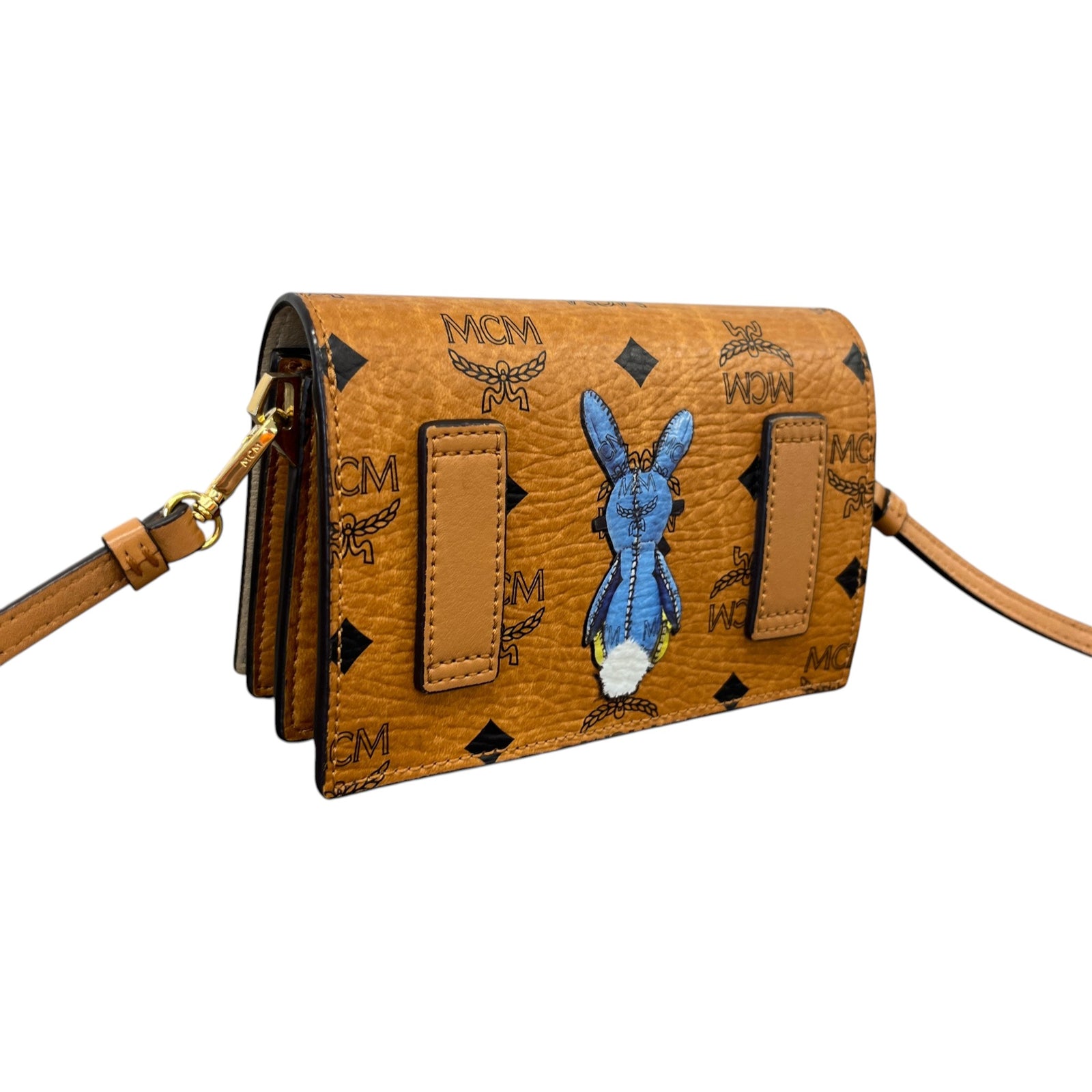 Women's Visetos Rabbit Crossbody Bag Brown - Photo 8