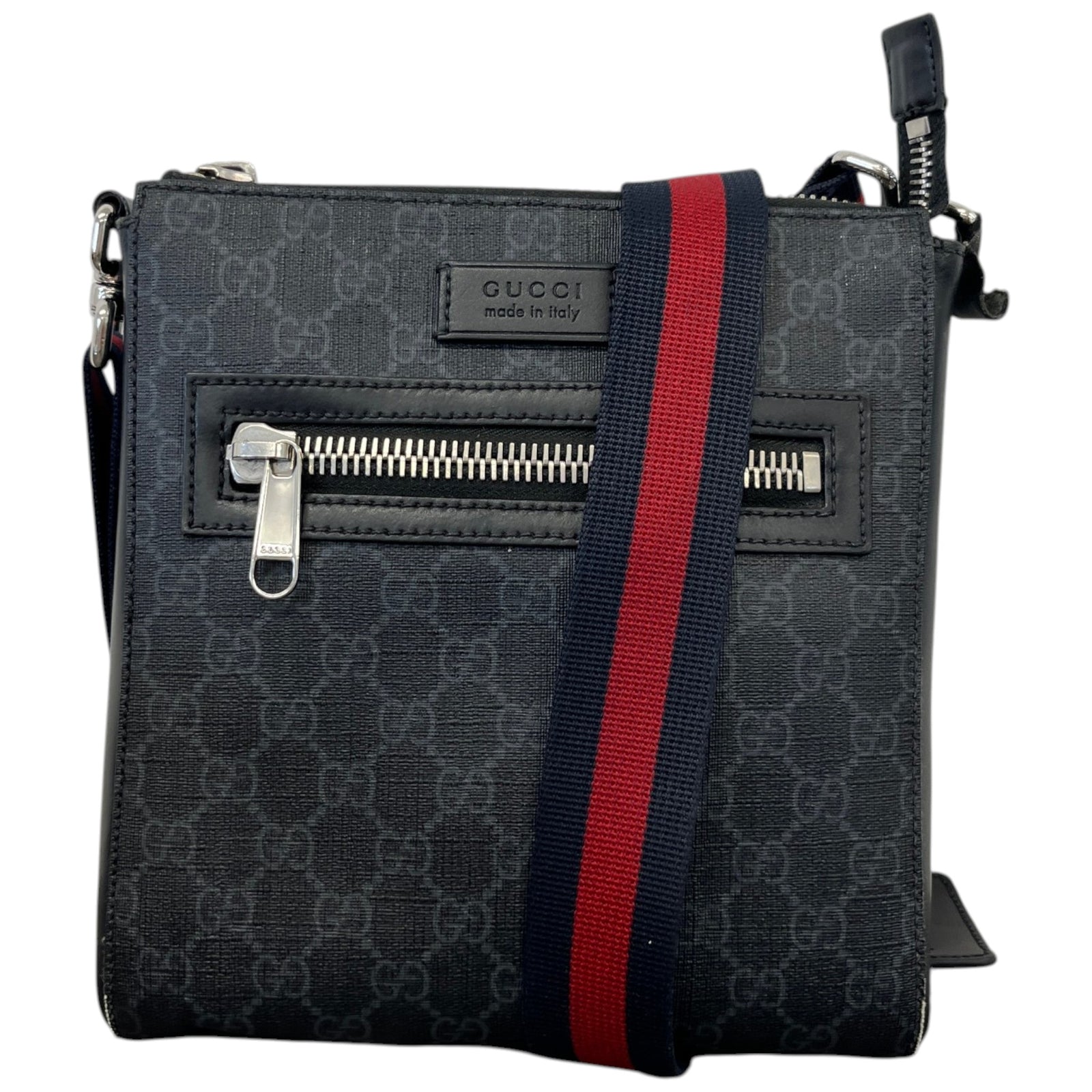 Men's Small Gg Supreme Messenger Bag Black - Photo 1
