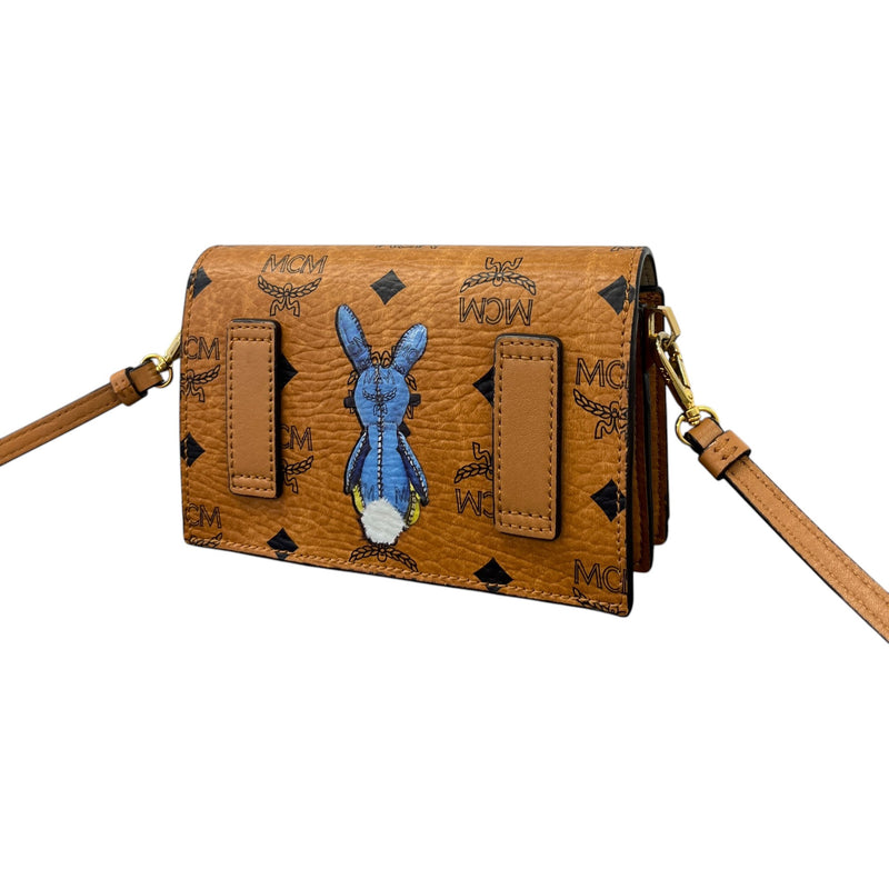 Women's Visetos Rabbit Crossbody Bag Brown