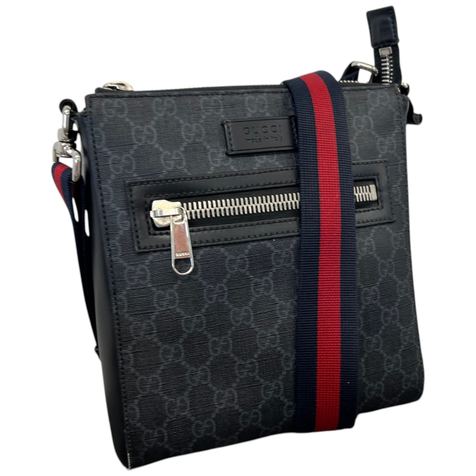Men's Small Gg Supreme Messenger Bag Black - Photo 4