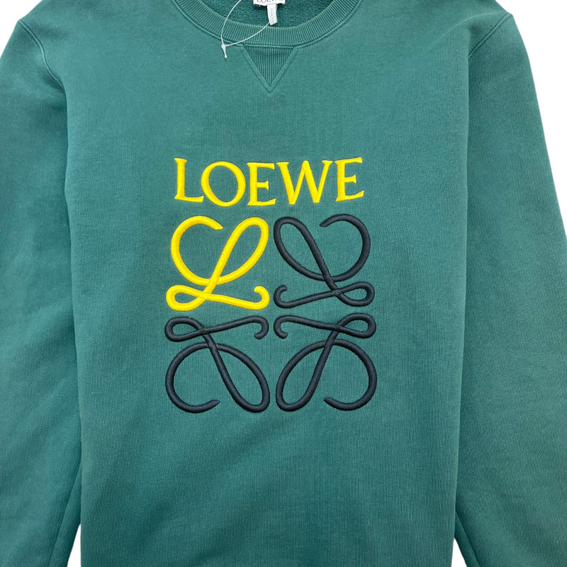 Men's Embroidered Logo Sweatshirt Green Size M