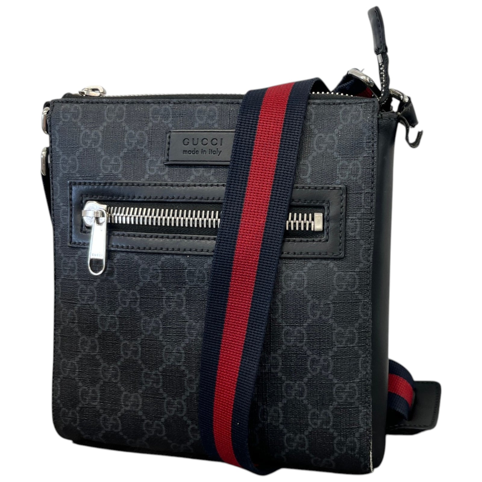Men's Small Gg Supreme Messenger Bag Black - Photo 5