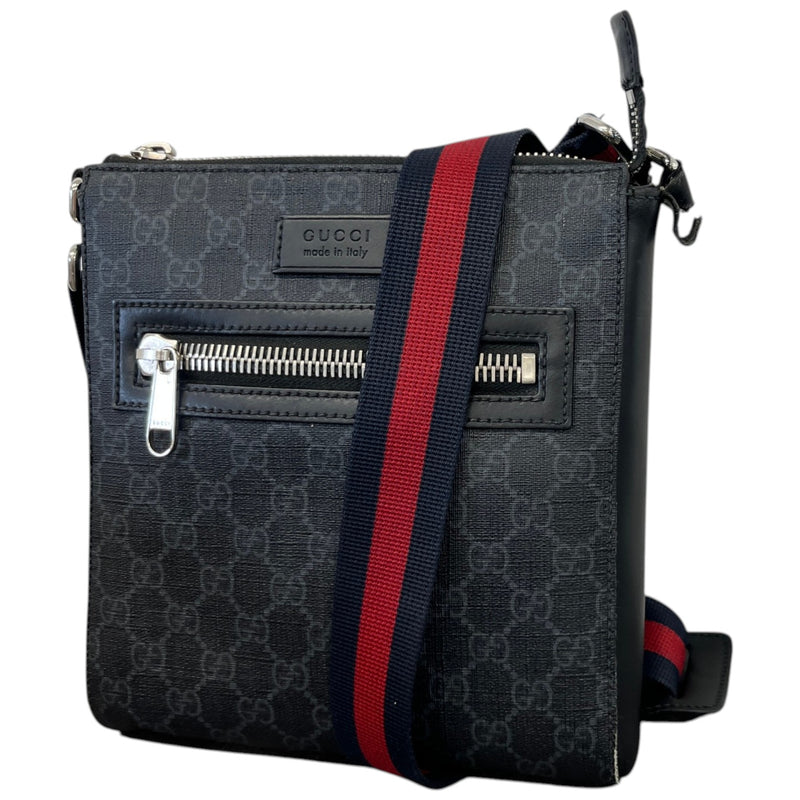Men's Small Gg Supreme Messenger Bag Black