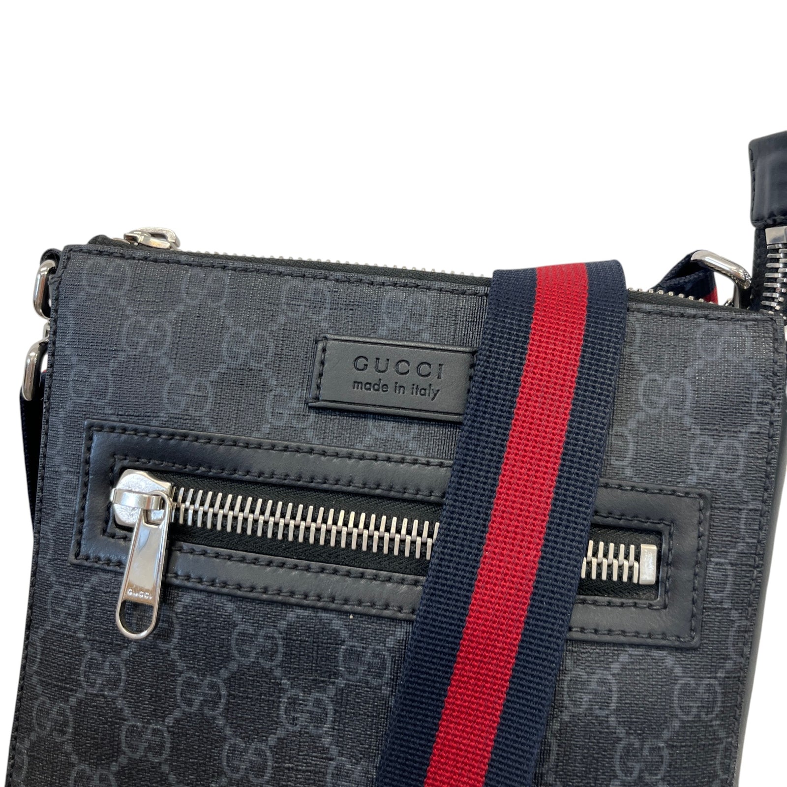 Men's Small Gg Supreme Messenger Bag Black - Photo 10