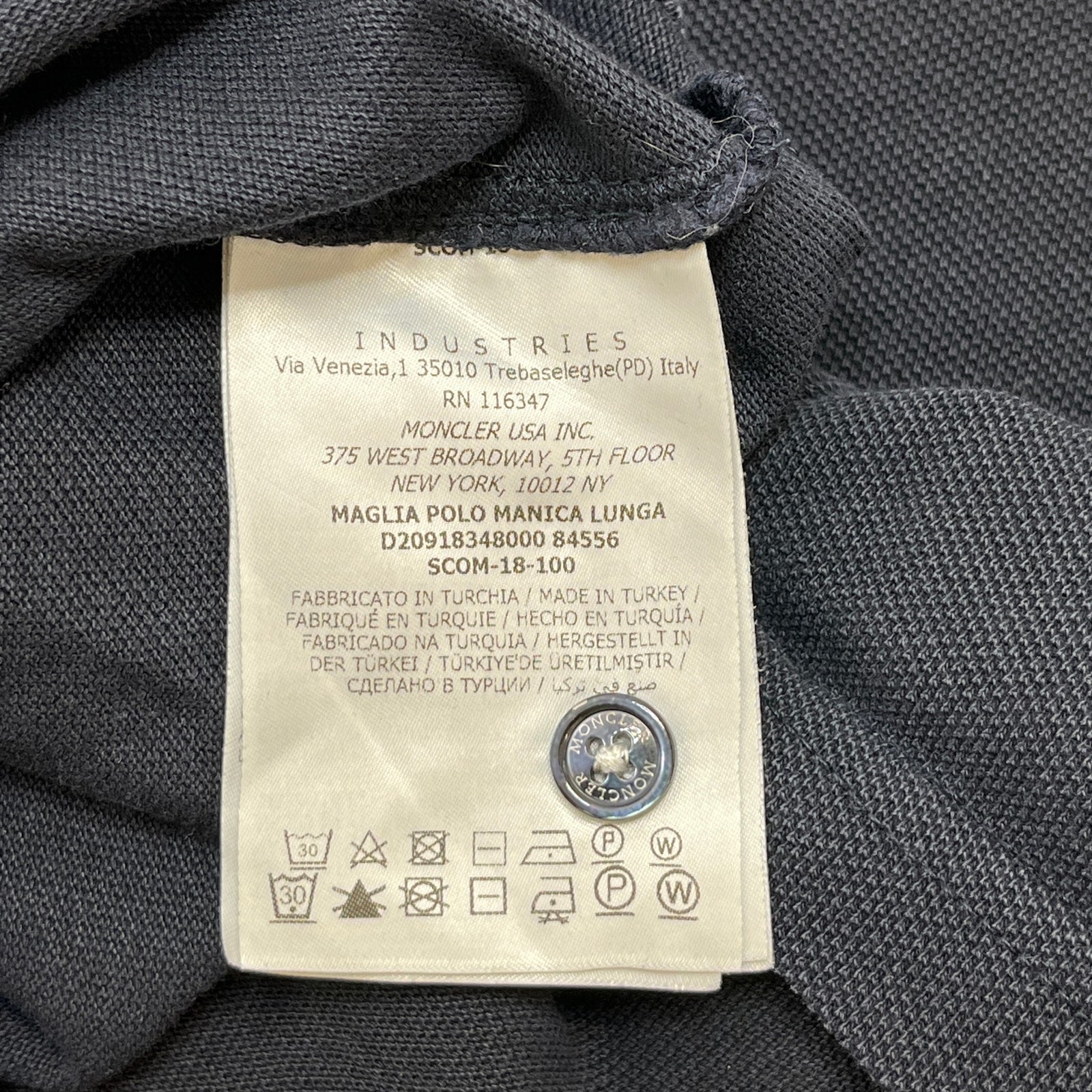 Men's Maglia Polo Shirt Navy Size M - Photo 9