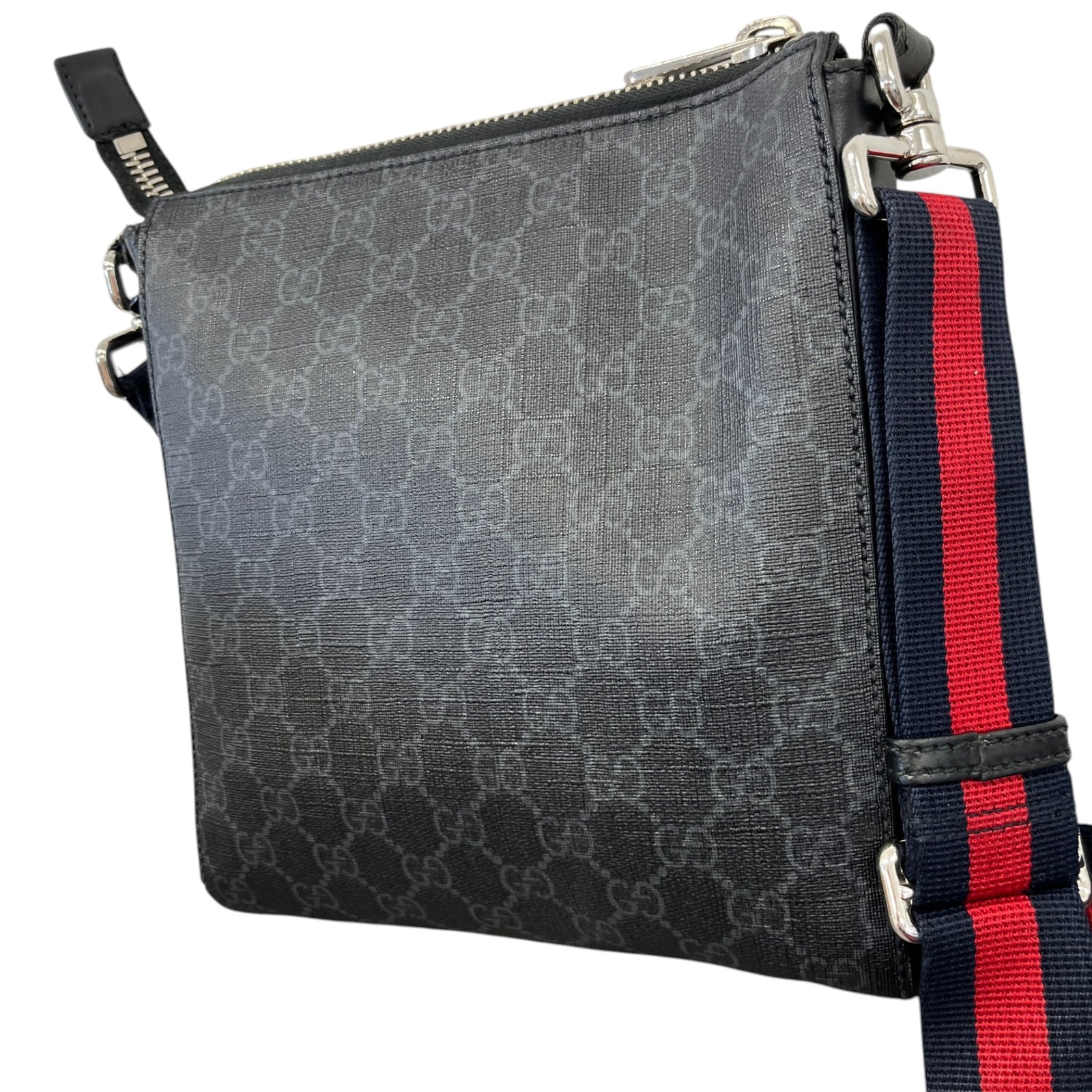 Men's Small Gg Supreme Messenger Bag Black - Photo 8