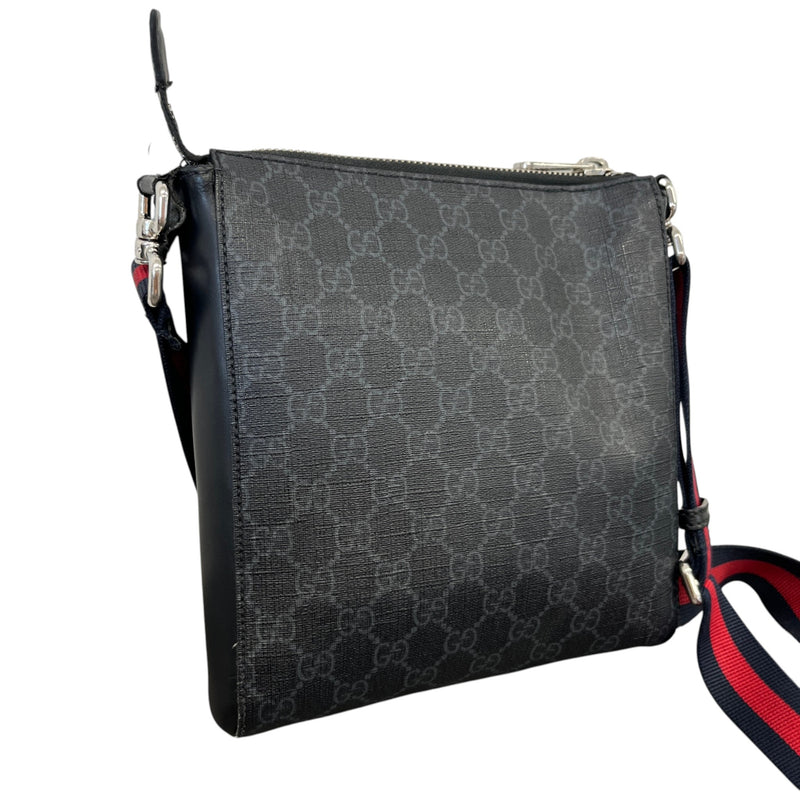 Men's Small Gg Supreme Messenger Bag Black