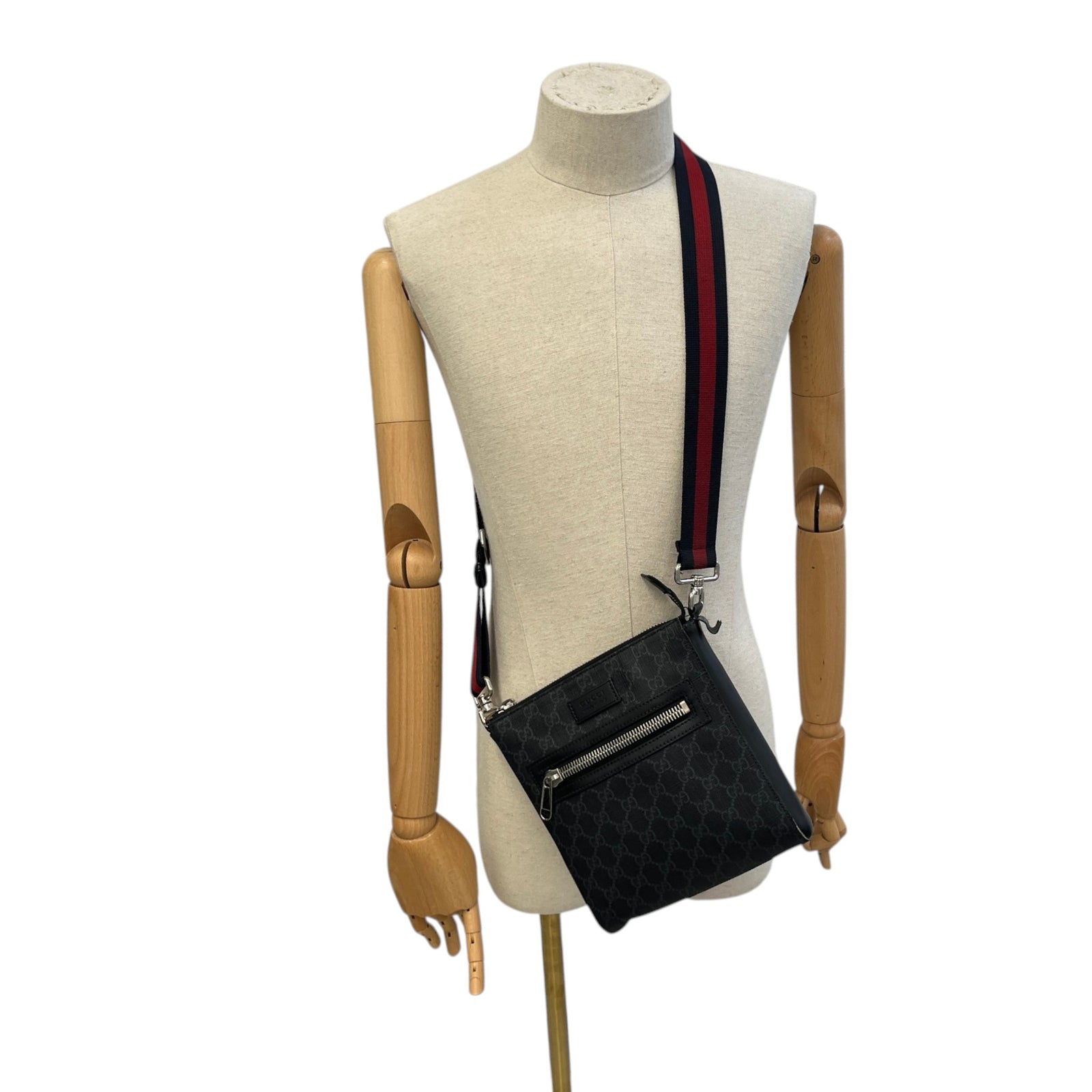 Men's Small Gg Supreme Messenger Bag Black - Photo 2