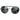 Women's 4232 Mirrored Round Pilot Sunglasses Silver