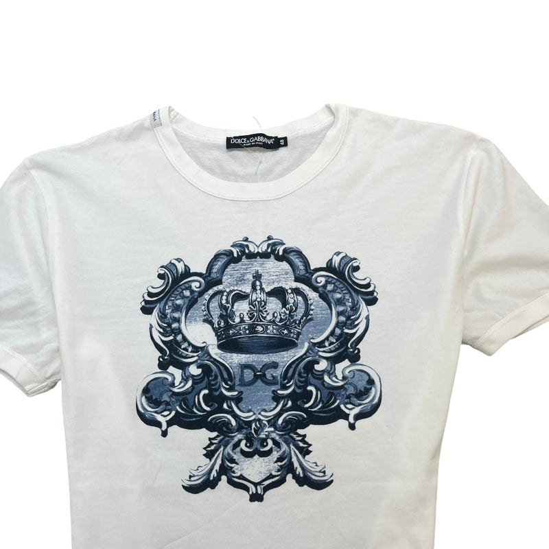 Men's Logo Print T-Shirt White Size M