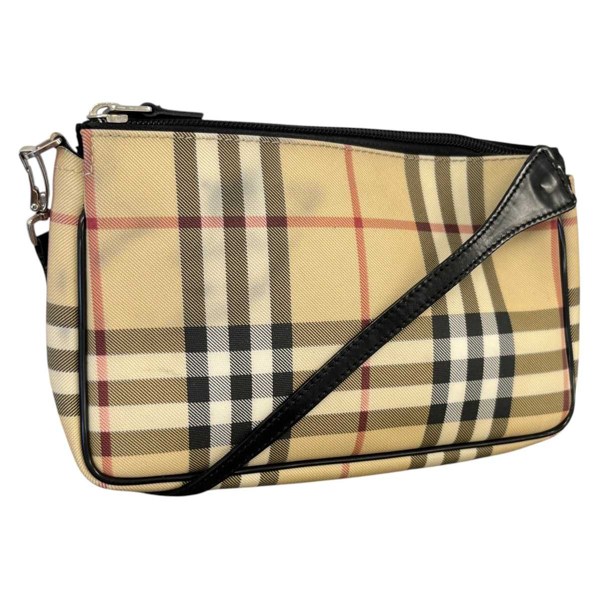 Women's Checkered Handbag Beige - Photo 4