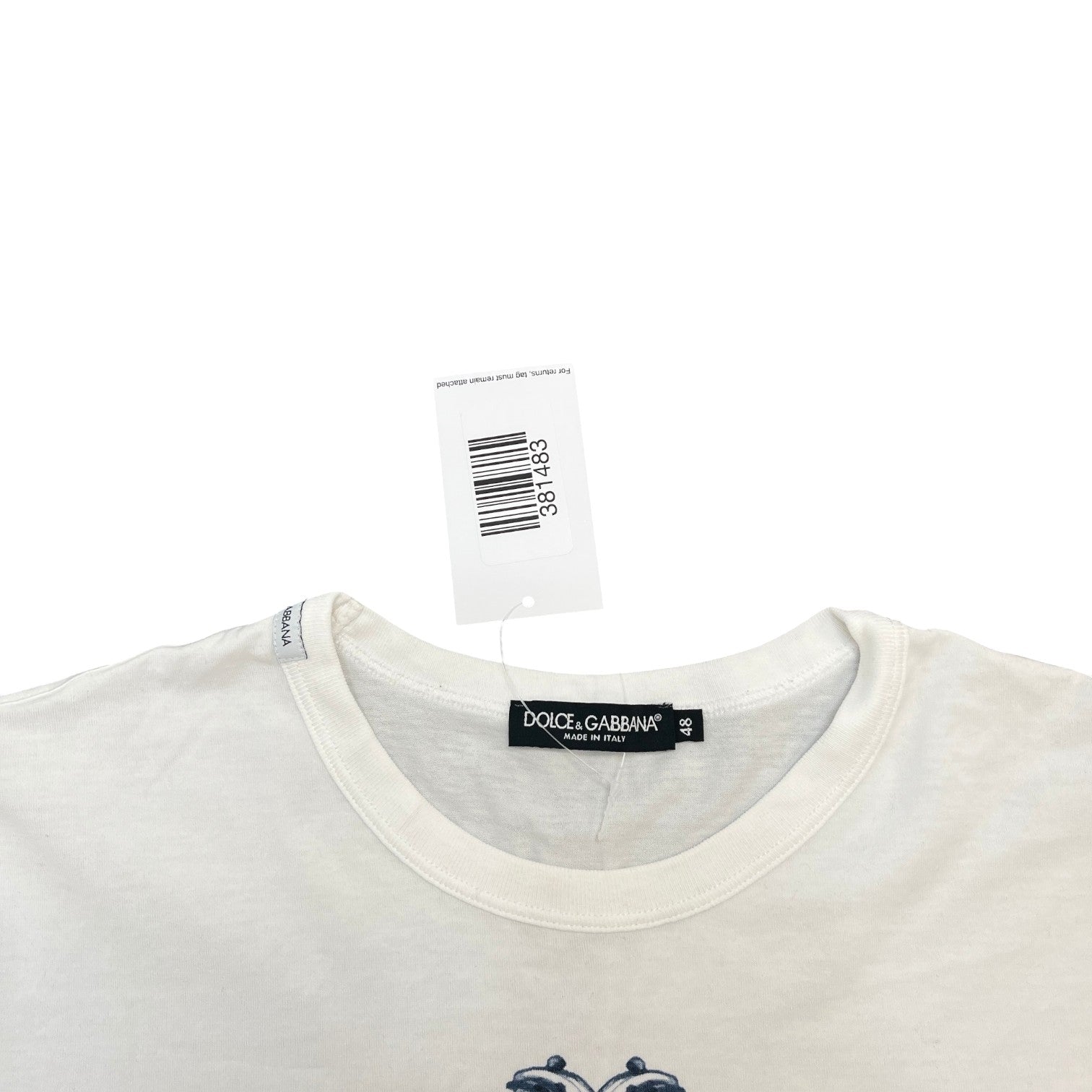 Men's Logo Print T-Shirt White Size M - Photo 6