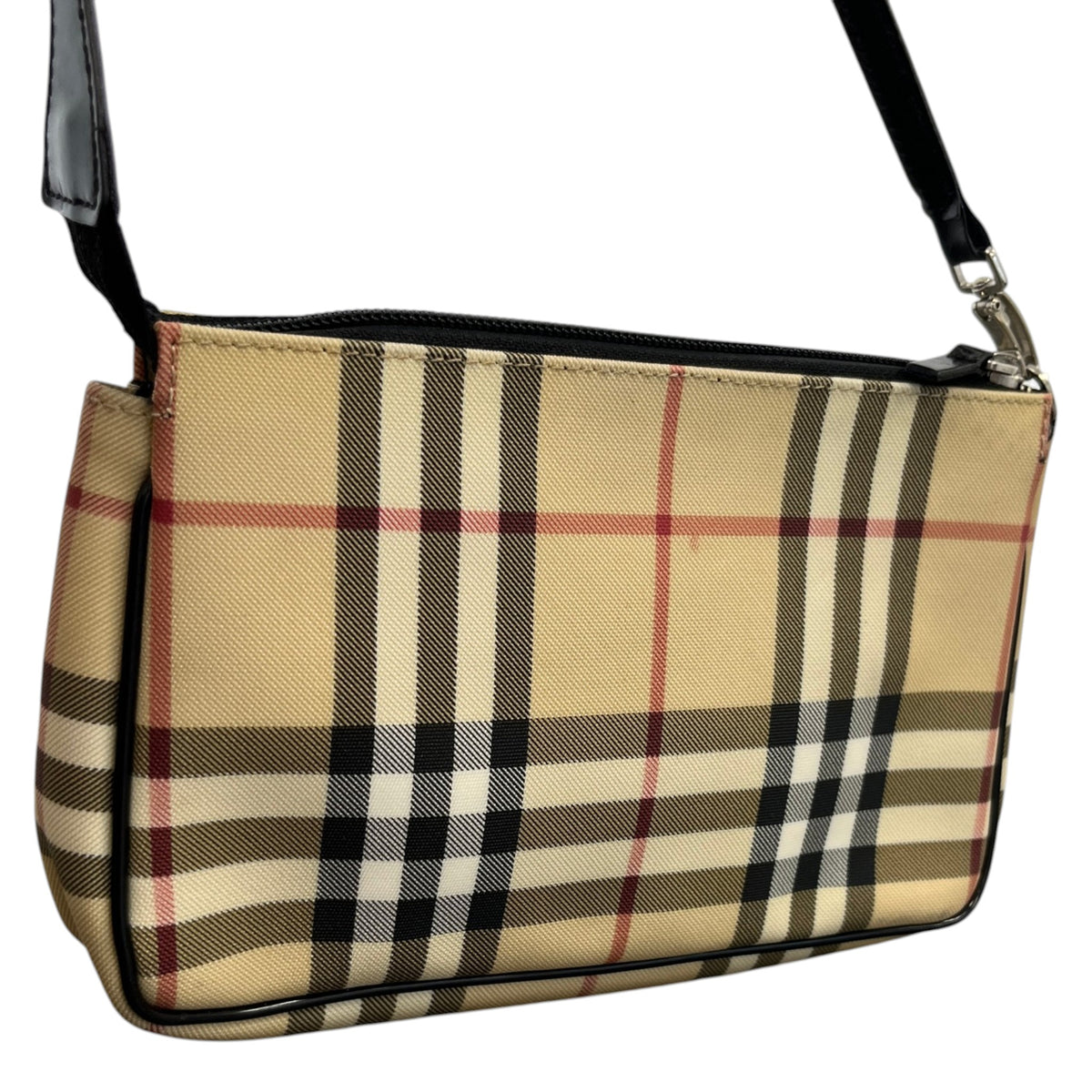 Women's Checkered Handbag Beige - Photo 8