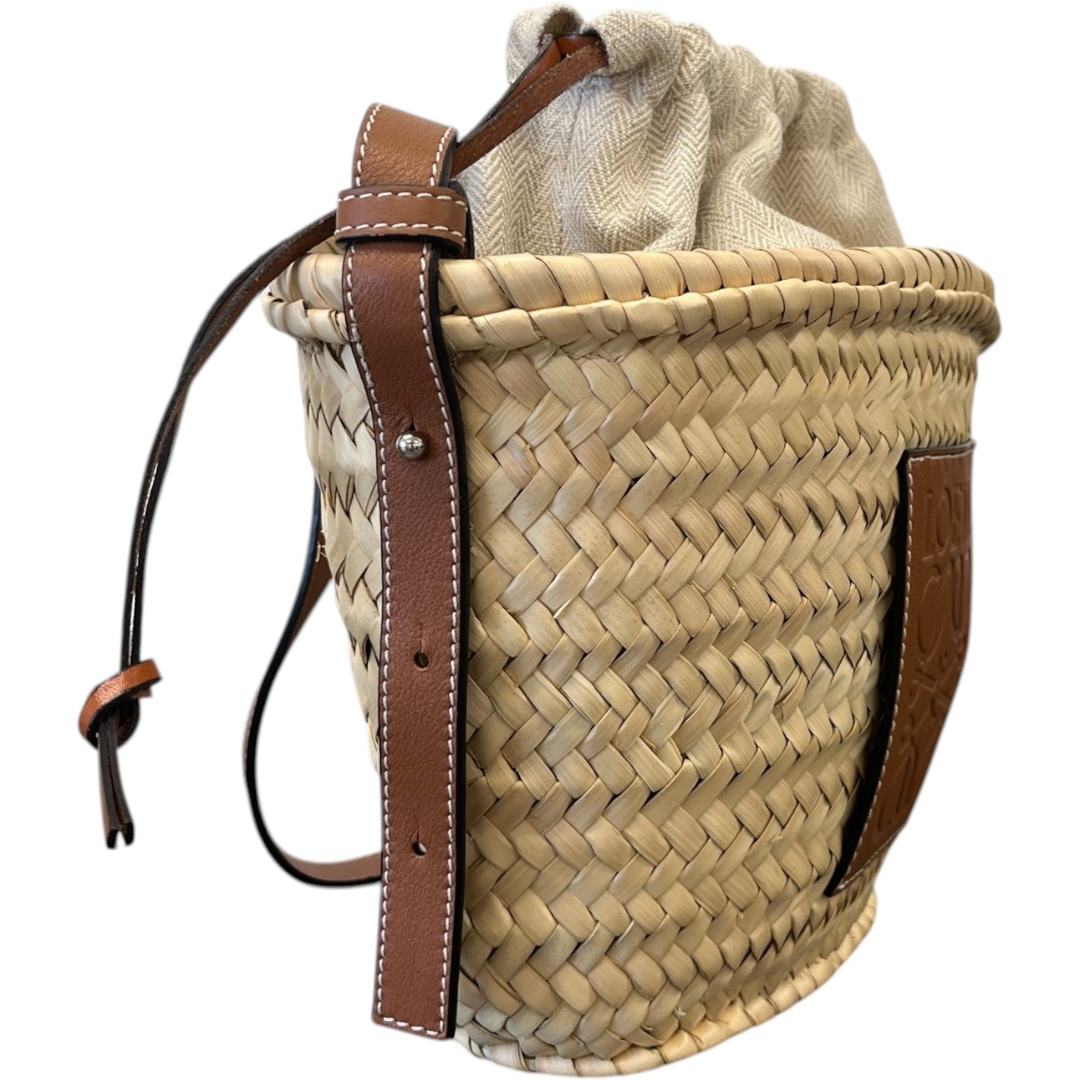 Women's Paula'S Ibiza Woven Drawstring Bucket Bag Beige - Photo 3