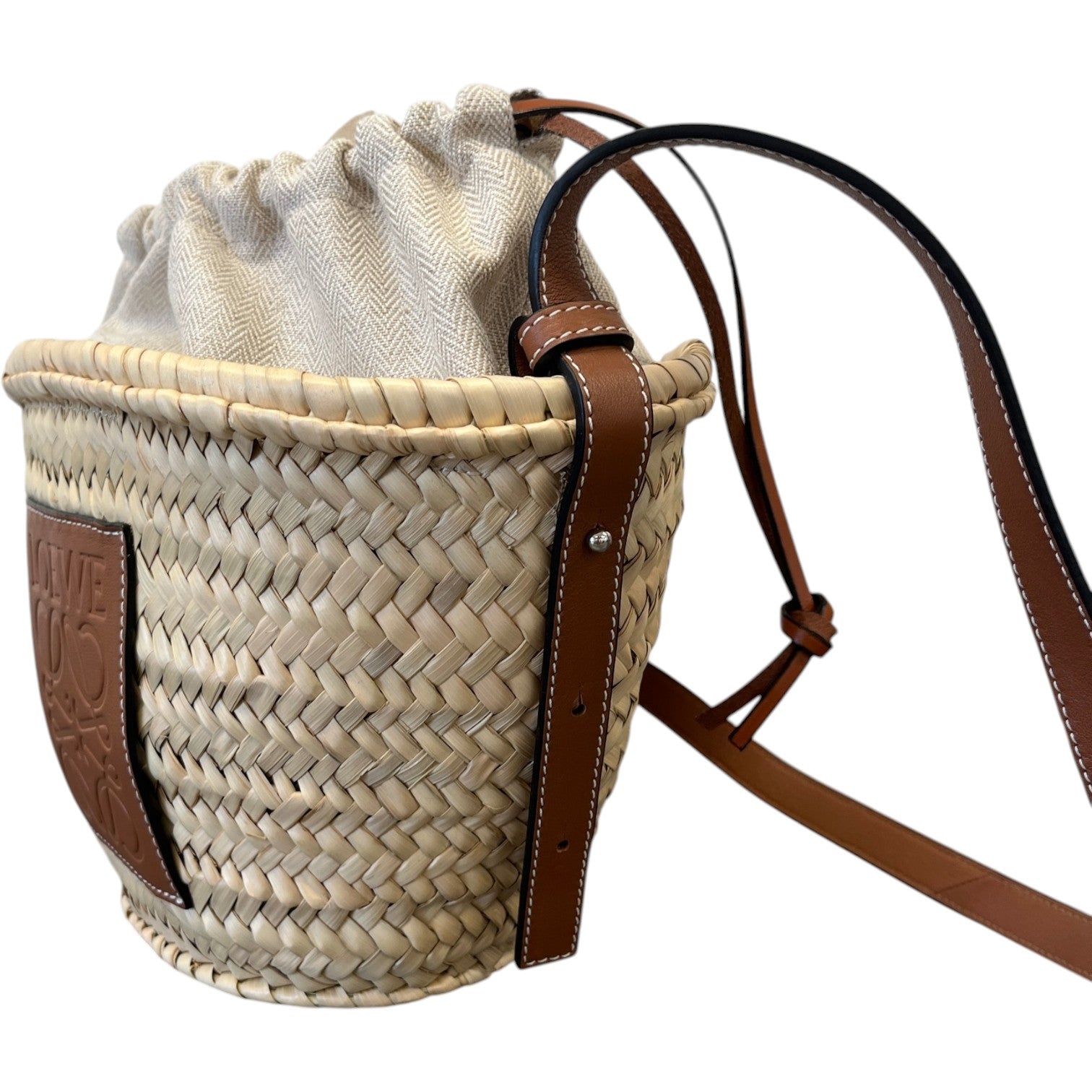 Women's Paula'S Ibiza Woven Drawstring Bucket Bag Beige - Photo 4
