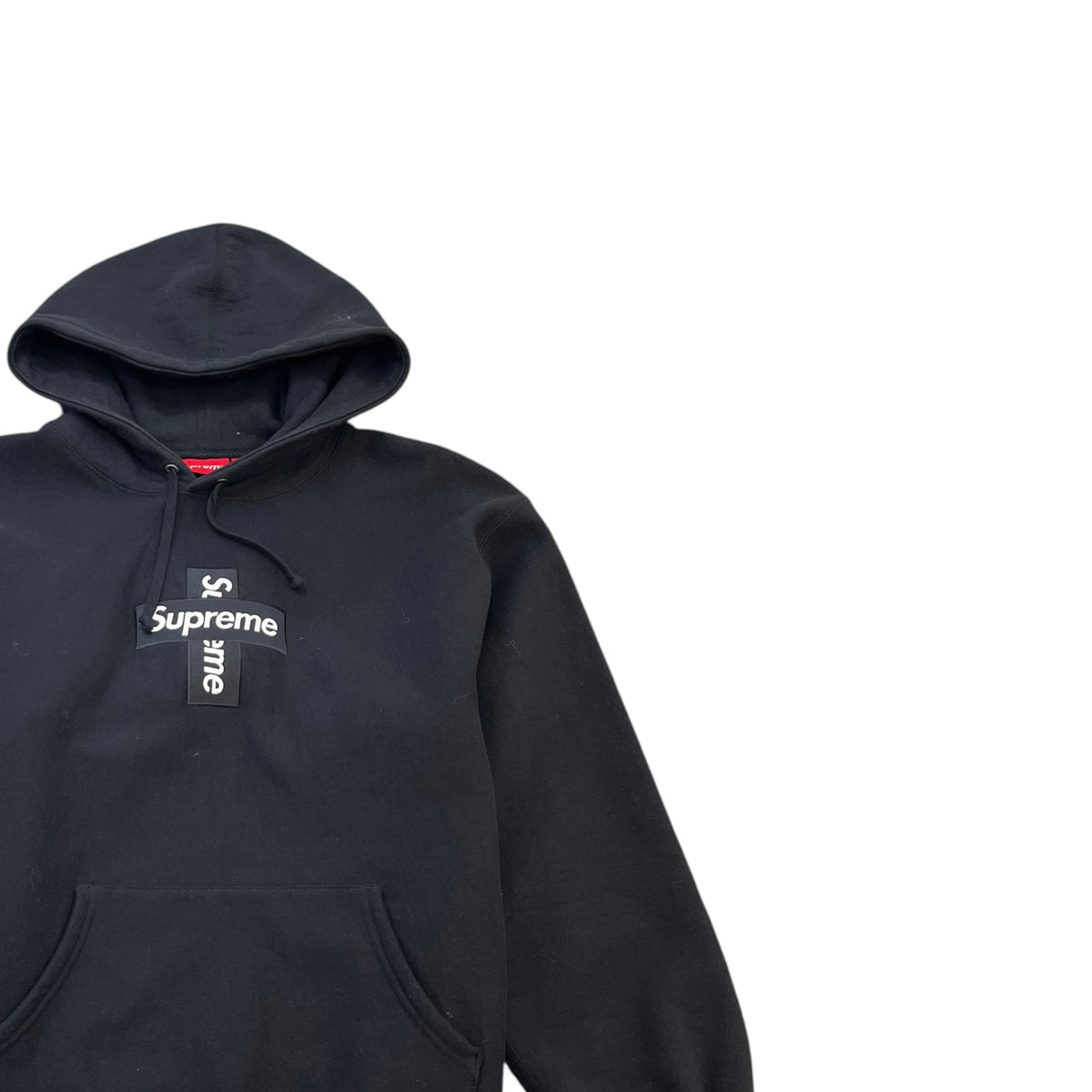 Men's Cross Box Logo Hoodie Black Size L - Photo 3