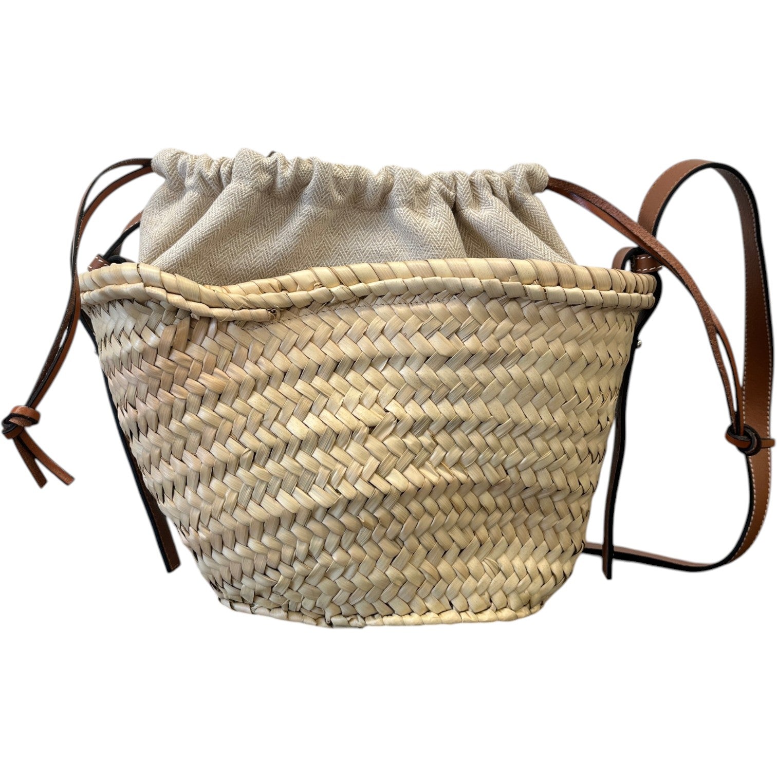 Women's Paula'S Ibiza Woven Drawstring Bucket Bag Beige - Photo 5