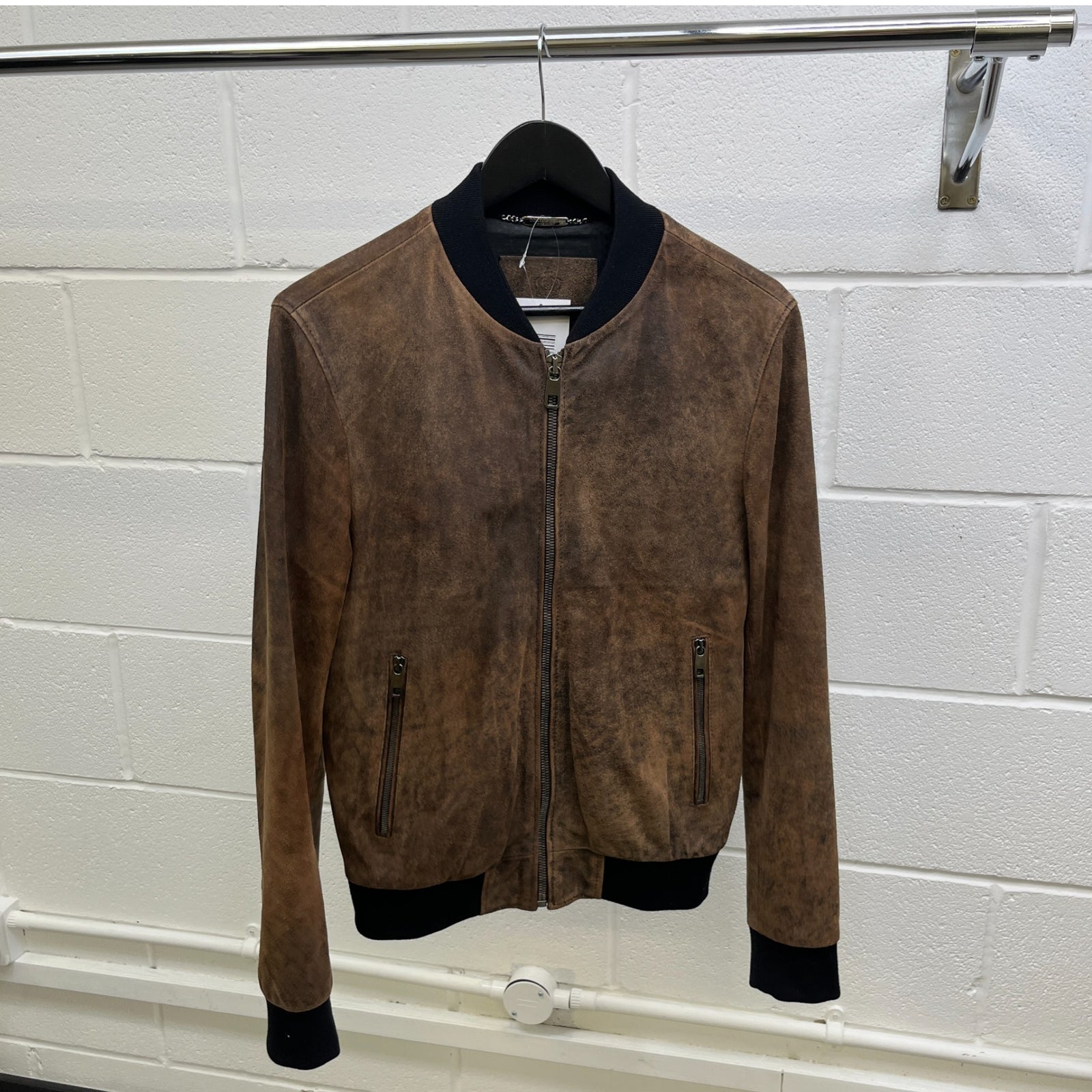 Men's Vintage Effect Bomber Jacket Brown Size IT 44 / XS - Photo 9