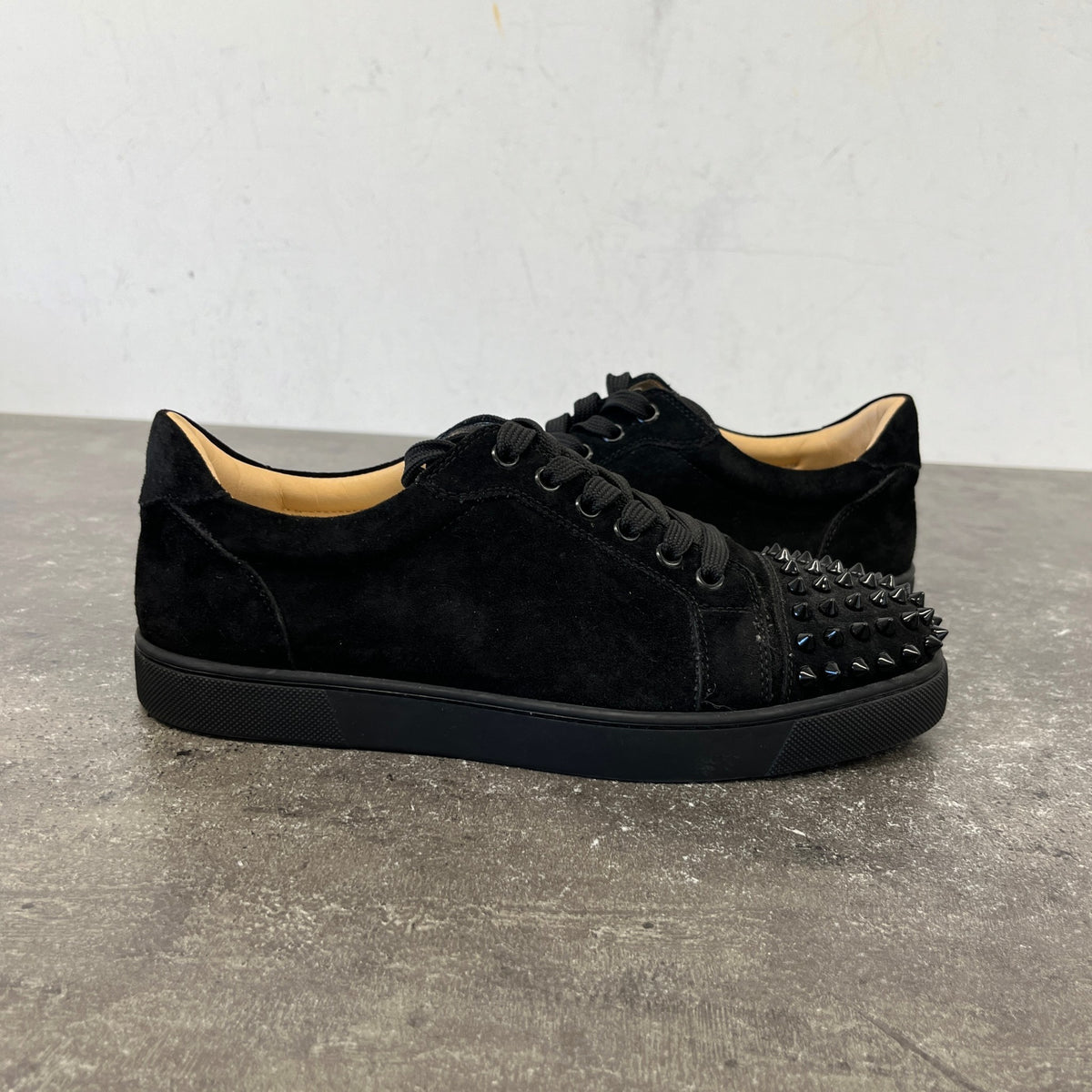 Women's Louis Junior Spikes Flat Low Trainers Black Size UK 6 / EU 39 - Photo 12
