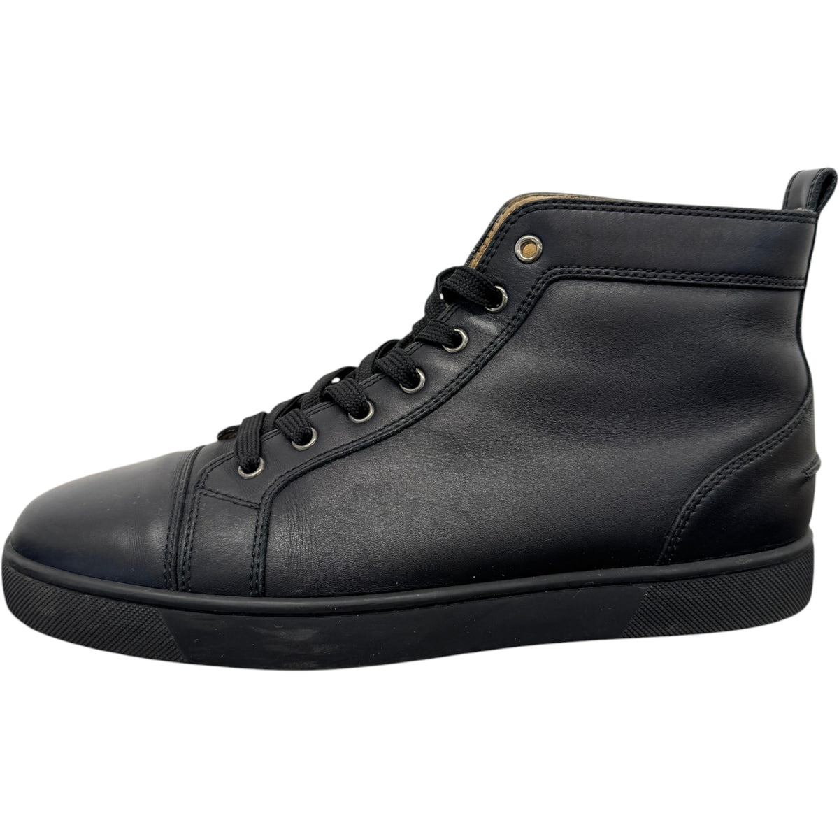 Men's Louis Flat High Trainers Black Size UK 8 / EU 42 - Photo 4