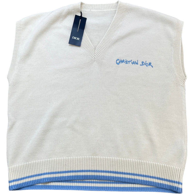 Men's Embroidered Logo Sweatshirt Beige Size L